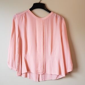 J. Crew silk blush pink blouse